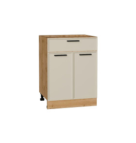 Шкаф нижний с 2-мя дверцами и ящиком Фрейм, цвет: Cream Silk