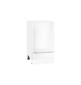 Шкаф нижний под духовку Фьюжн, цвет: Silky White