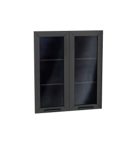 Комплект фасадов Глетчер со стеклом для каркаса Ф-55Н В809, цвет: Маренго Силк