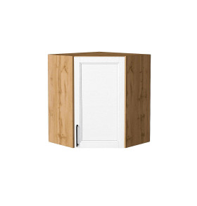 Шкаф верхний угловой Сканди, цвет: White Silkwood