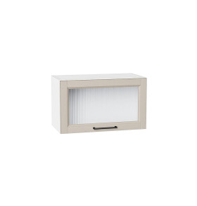 Шкаф верхний горизонтальный остекленный Сканди, цвет: Cream Silkwood