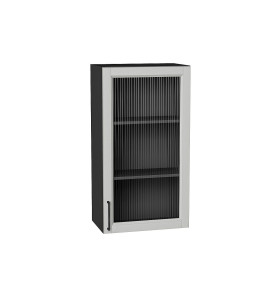 Шкаф верхний с 1-ой остекленной дверцей Сканди, цвет: Grey Silkwood