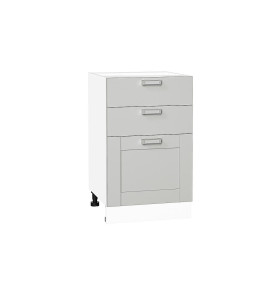 Шкаф нижний с 3-мя ящиками Лофт, цвет: Grey Silk