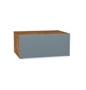 Шкаф верхний горизонтальный глубокий Фьюжн, цвет: Silky Blue