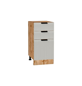 Шкаф нижний с 3-мя ящиками Евро Лайн, цвет: Агат