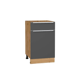 Шкаф нижний с 1-ой дверцей и ящиком Фьюжн, цвет: Stormy Silk