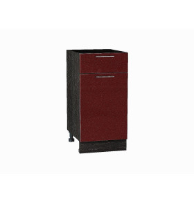 Шкаф нижний с 1-ой дверцей и ящиком Валерия-М, цвет: Гранатовый металлик