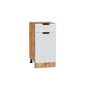 Шкаф нижний с 1-ой дверцей и ящиком Евро Лайн, цвет: Белый