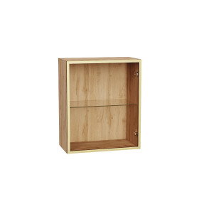 Шкаф верхний с 1-ой остекленной дверцей, цвет: Золотой