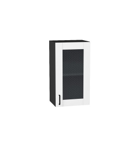 Шкаф верхний с 1-ой остекленной дверцей Лофт, цвет: Super White