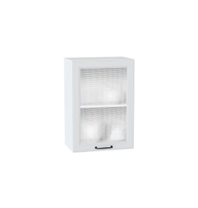 Шкаф верхний с 1-ой остекленной дверцей Ницца, цвет: Blanco