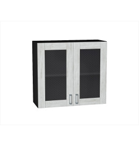 Шкаф верхний с 2-мя остекленными дверцами Лофт, цвет: Nordic Oak