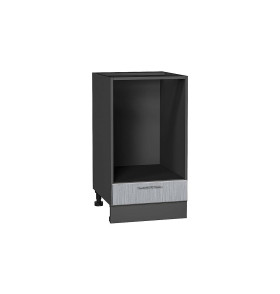 Шкаф нижний под духовку Валерия-М, цвет: Серый металлик дождь светлый