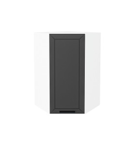 Шкаф верхний угловой Глетчер, цвет: Маренго Силк