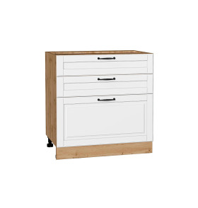 Шкаф нижний с 3-мя ящиками Дублин, цвет: Special White