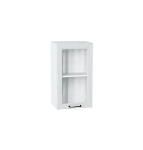 Шкаф верхний с 1-ой остекленной дверцей Ницца, цвет: Blanco