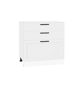 Шкаф нижний с 3-мя ящиками Нео, цвет: White Silk