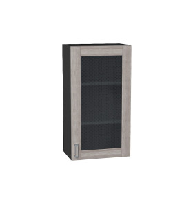 Шкаф верхний с 1-ой остекленной дверцей Лофт, цвет: Cappuccino Veralinga