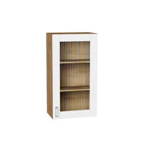 Шкаф верхний с 1-ой остекленной дверцей Лофт, цвет: White Silk