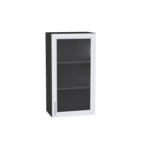 Шкаф верхний с 1-ой остекленной дверцей Сканди, цвет: White Softwood