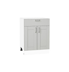 Шкаф нижний с 2-мя дверцами и ящиком Лофт, цвет: Grey Silk