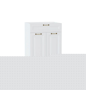 Шкаф нижний с 2-мя дверцами и ящиком Ницца, цвет: Белый