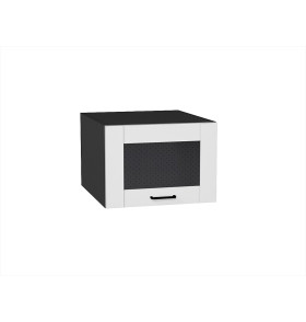 Шкаф верхний горизонтальный остекленный глубокий Лофт, цвет: Super White