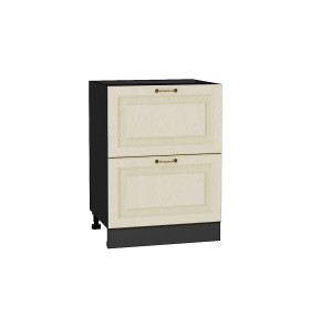 Шкаф нижний с 2-мя ящиками Ницца, цвет: Дуб крем