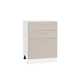 Шкаф нижний с 3-мя ящиками Квадро, цвет: Кашемир