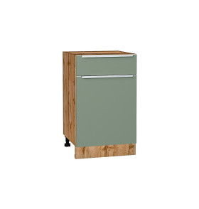 Шкаф нижний с 1-ой дверцей и ящиком Фьюжн, цвет: Silky Mint