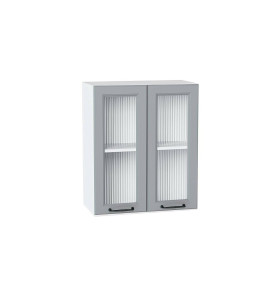 Шкаф верхний с 2-мя остекленными дверцами Ницца, цвет: Magnum