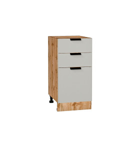 Шкаф нижний с 3-мя ящиками Евро, цвет: Агат