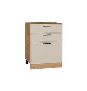 Шкаф нижний с 3-мя ящиками Фрейм, цвет: Cream Silk