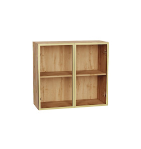 Шкаф верхний с 2-мя остекленными дверцами, цвет: Золотой