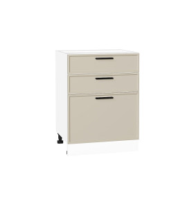 Шкаф нижний с 3-мя ящиками Фрейм, цвет: Cream Silk