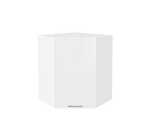 Шкаф верхний угловой Валерия-М, цвет: Белый глянец