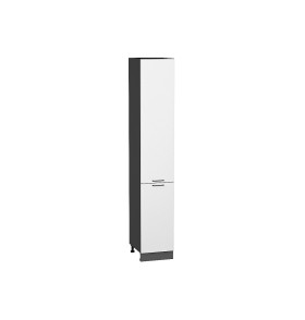 Шкаф пенал с 2-мя дверцами Флэт, цвет: White In 2S