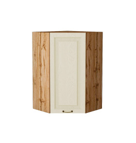 Шкаф верхний угловой Ницца, цвет: Дуб крем