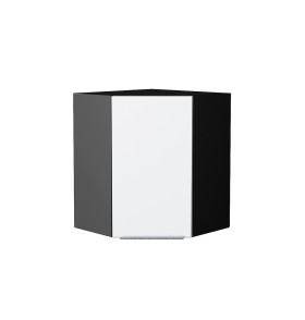 Шкаф верхний угловой Фьюжн, цвет: Silky White