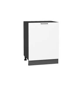 Шкаф нижний с 1-ой дверцей Флэт, цвет: White In 2S