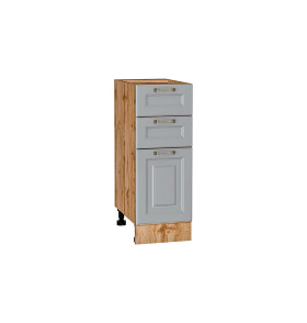 Шкаф нижний с 3-мя ящиками Ницца, цвет: Графит