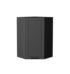 Шкаф верхний угловой Глетчер, цвет: Маренго Силк