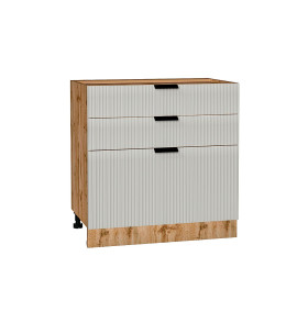 Шкаф нижний с 3-мя ящиками Евро Лайн, цвет: Агат