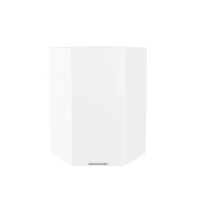 Шкаф верхний угловой Валерия-М, цвет: Белый глянец