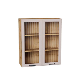 Шкаф верхний с 2-мя остекленными дверцами Барселона, цвет: Кашемир