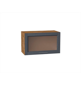 Шкаф верхний горизонтальный остекленный Сканди, цвет: Graphite Softwood