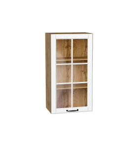 Шкаф верхний с 1-ой остекленной дверцей Дублин, цвет: Special White