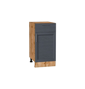 Шкаф нижний с 1-ой дверцей и ящиком Сканди, цвет: Graphite Softwood