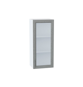 Шкаф верхний с 1-ой остекленной дверцей Сканди, цвет: Grey Softwood