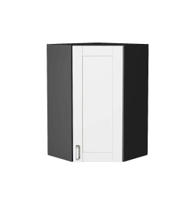 Шкаф верхний угловой Лофт, цвет: White Silk